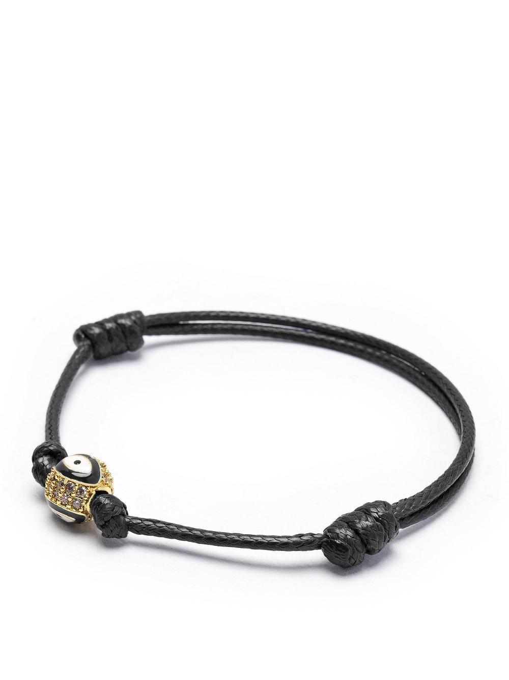 Nialaya Black Evil Eye String Bracelet