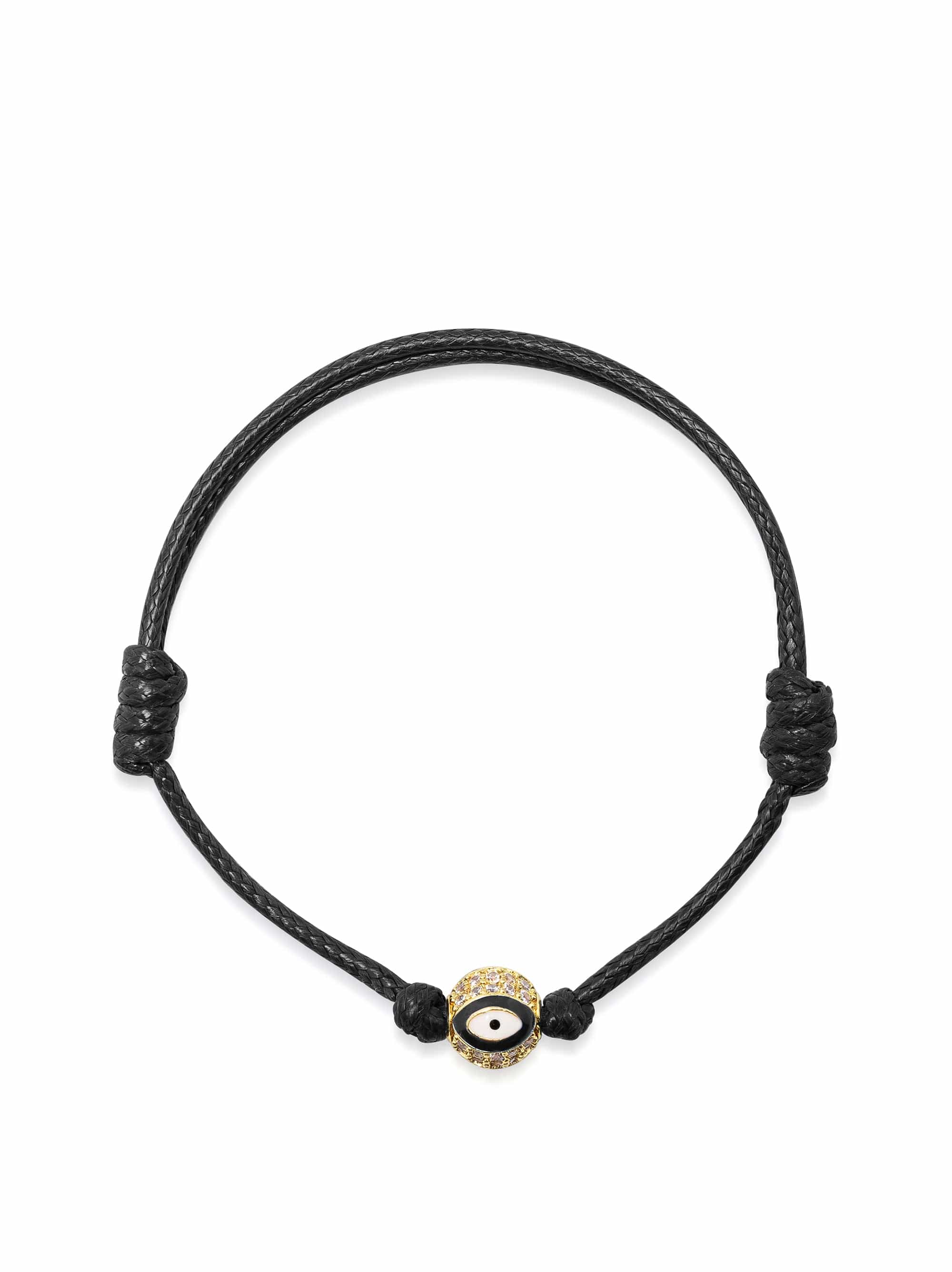 nialaya Black Evil Eye String Bracelet