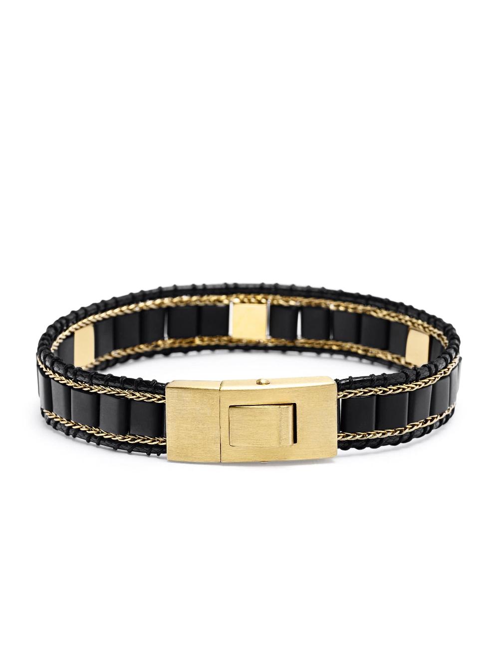 Nialaya Black Onyx Stud Bracelet