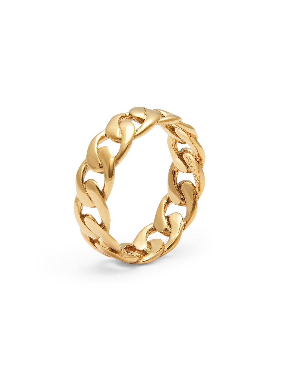Nialaya Chain Ring In Gold