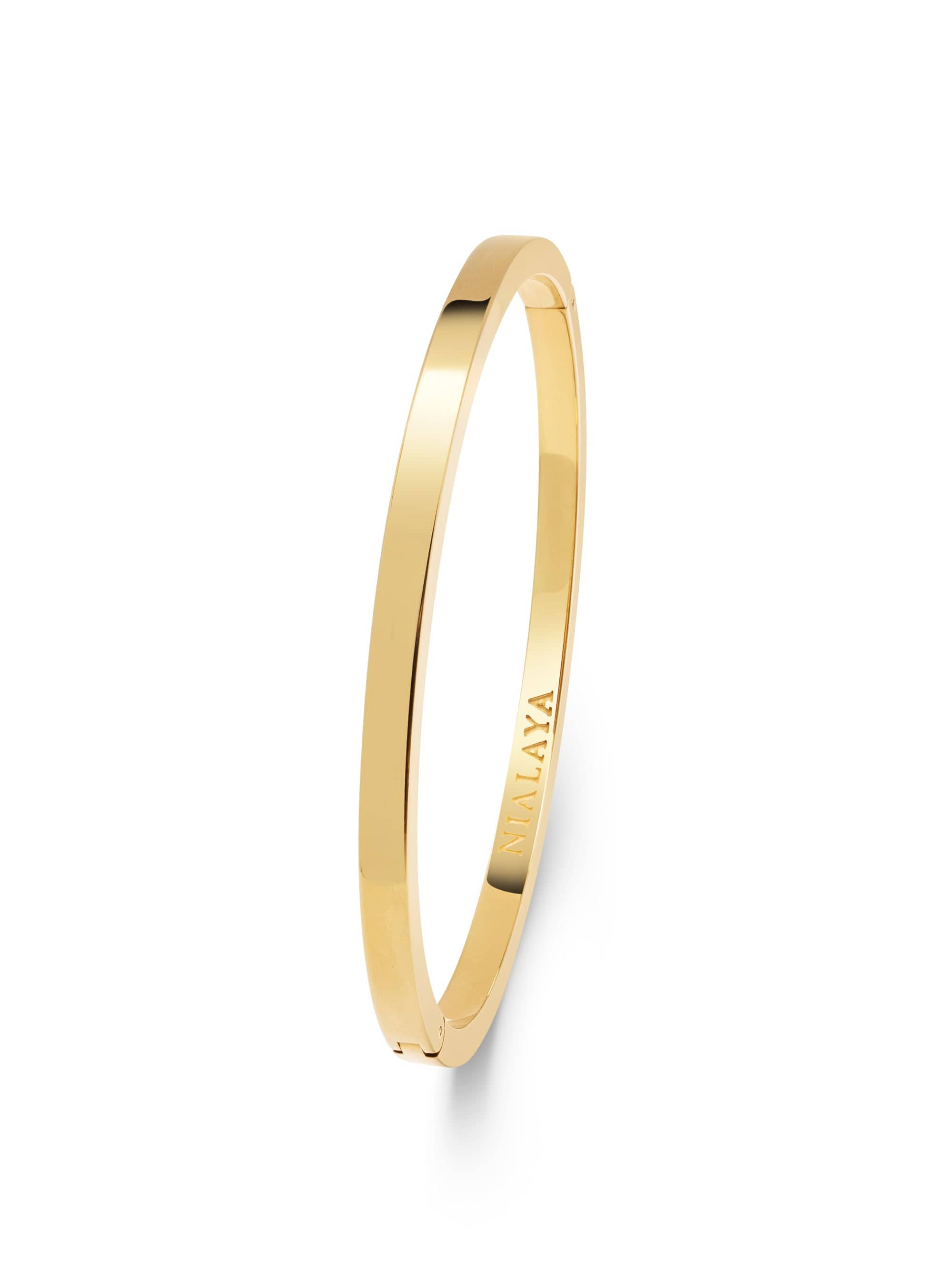 nialaya Men's Gold Simplicity Bangle