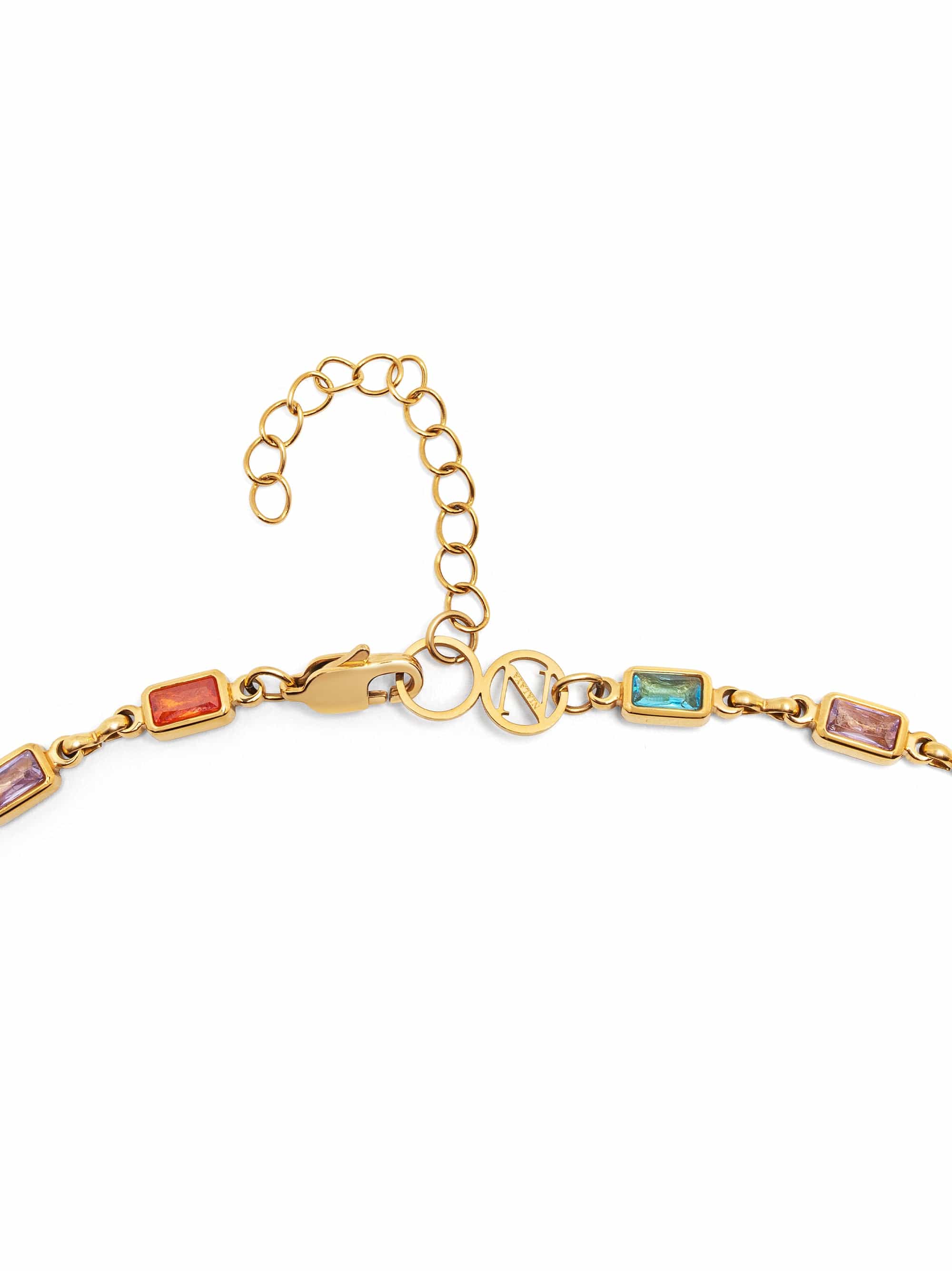 Nialaya Men's Rectangle Tennis Necklace