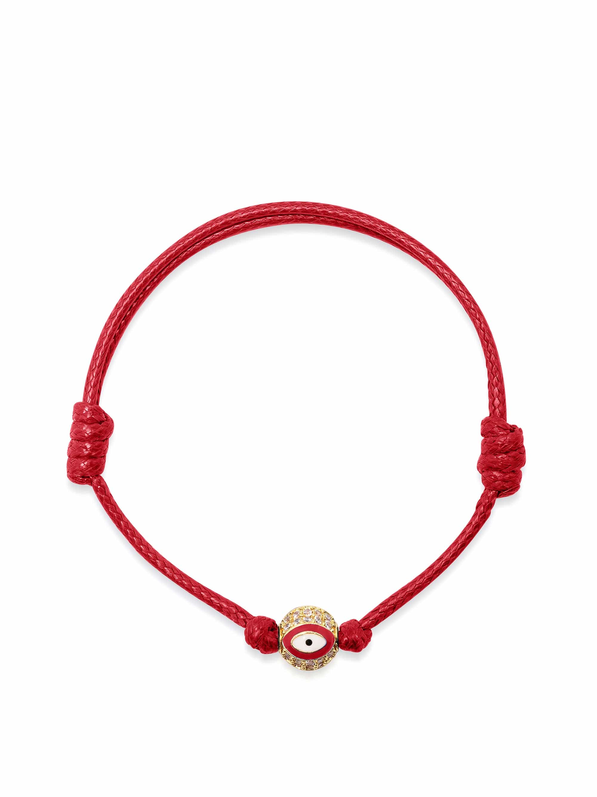 nialaya Men's Red Evil Eye String Bracelet