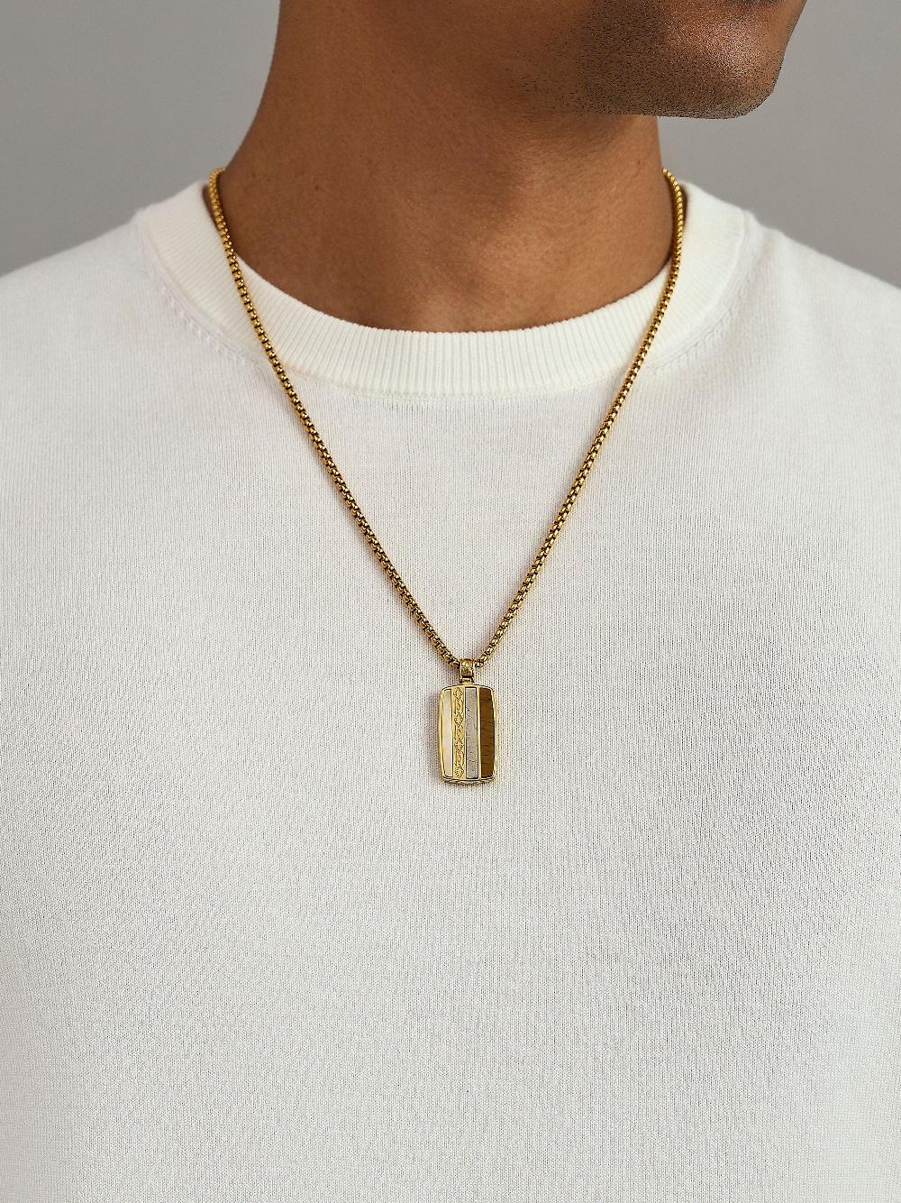Nialaya Trinity Pendant Necklace In Gold