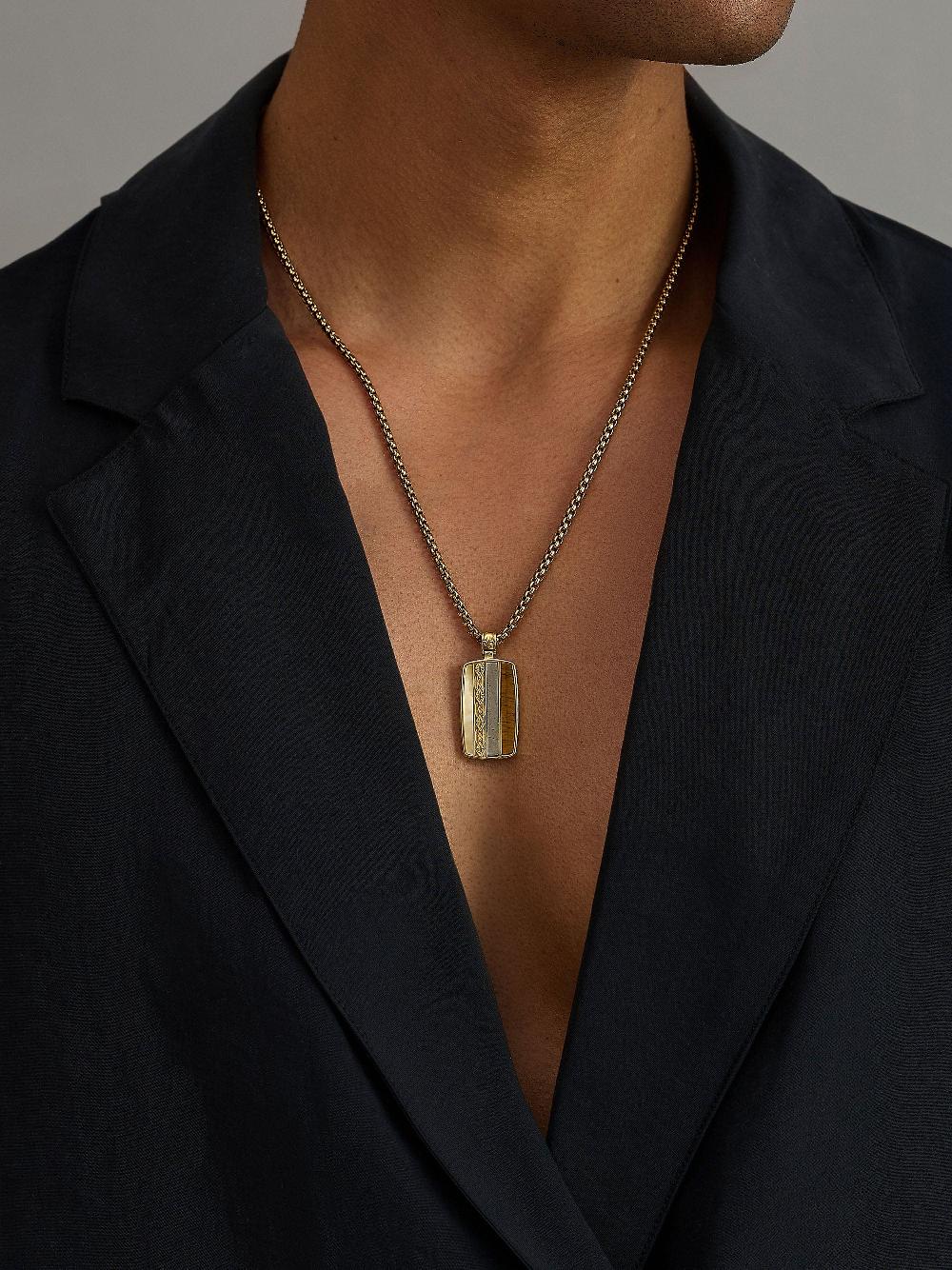 Nialaya Trinity Pendant Necklace In Gold
