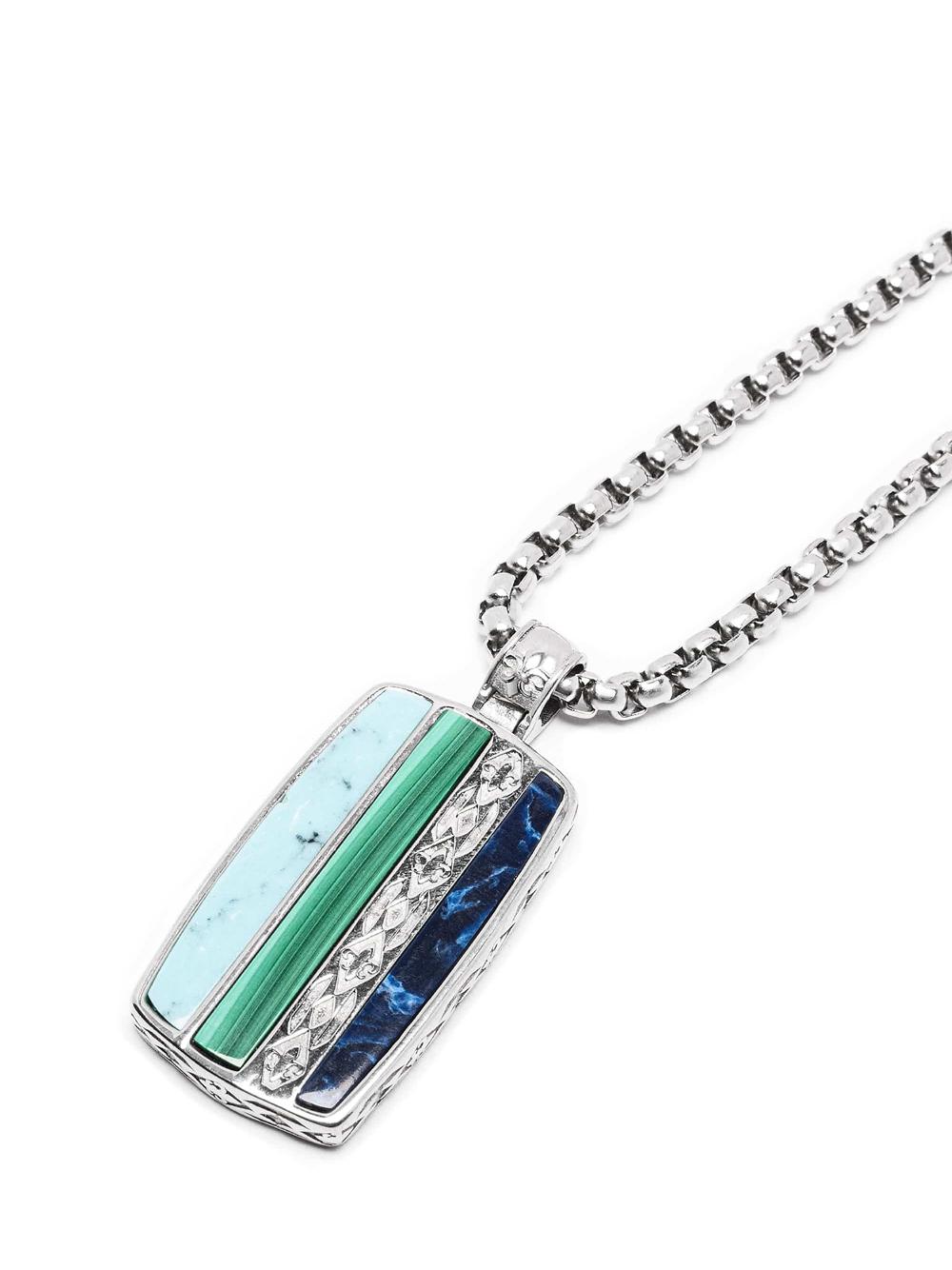 Nialaya Trinity Pendant Necklace In Silver