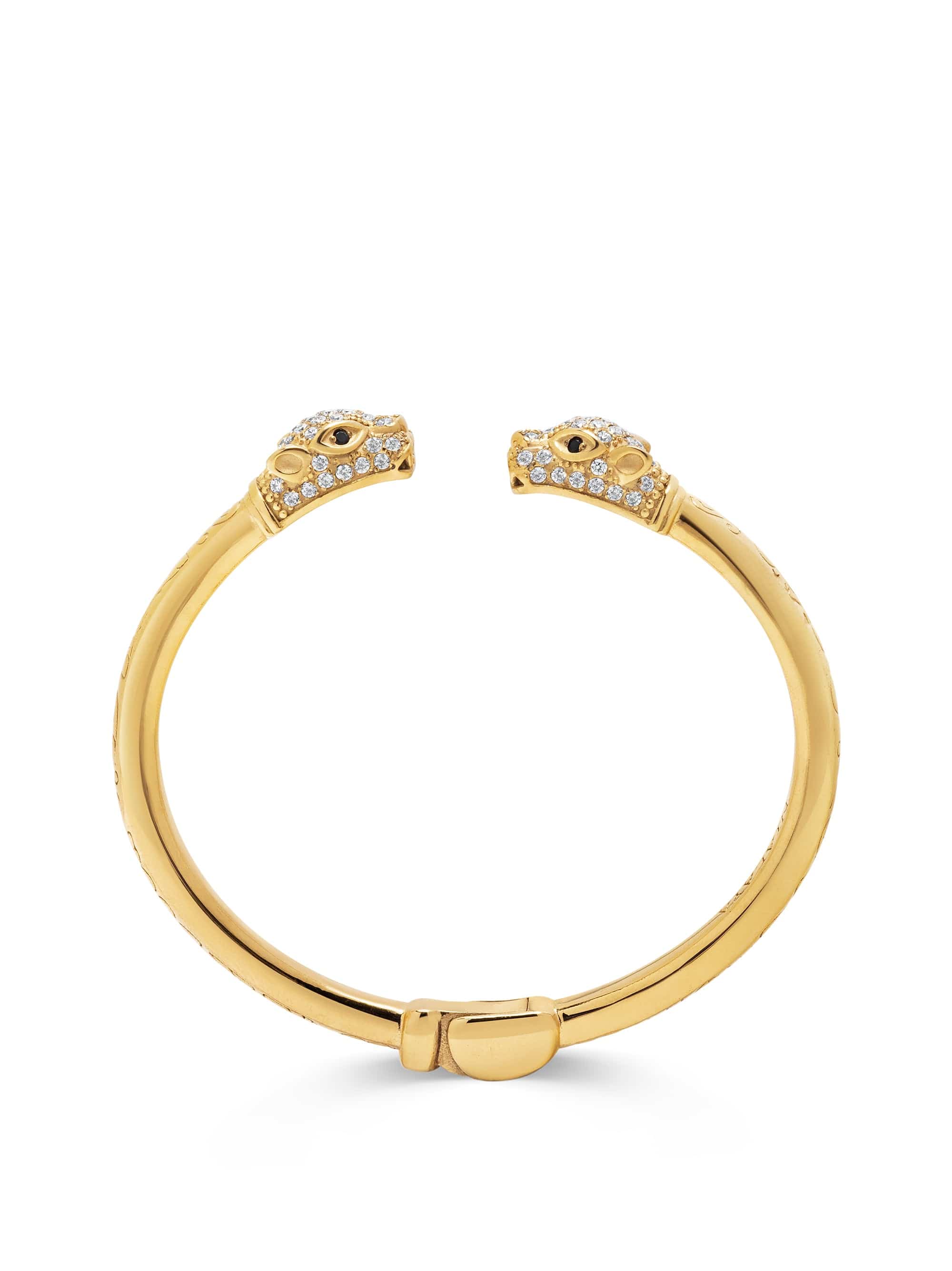Nialaya Women's CZ Panther Bangle In Gold