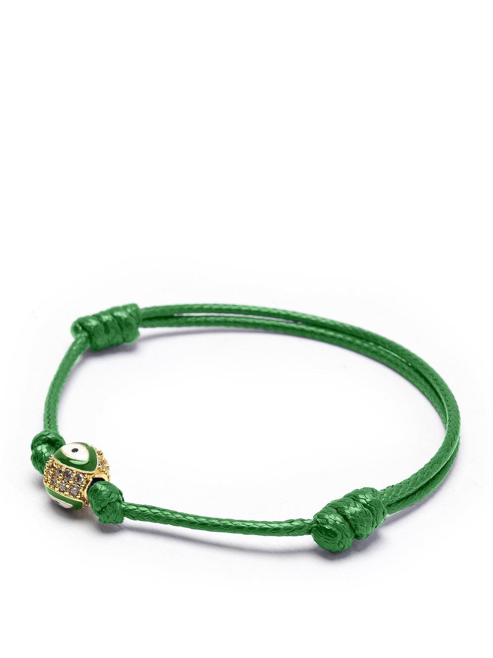 Nialaya Women's Green Evil Eye String Bracelet