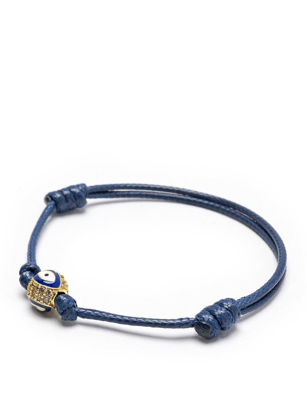 Nialaya Women's Navy Blue Evil Eye String Bracelet