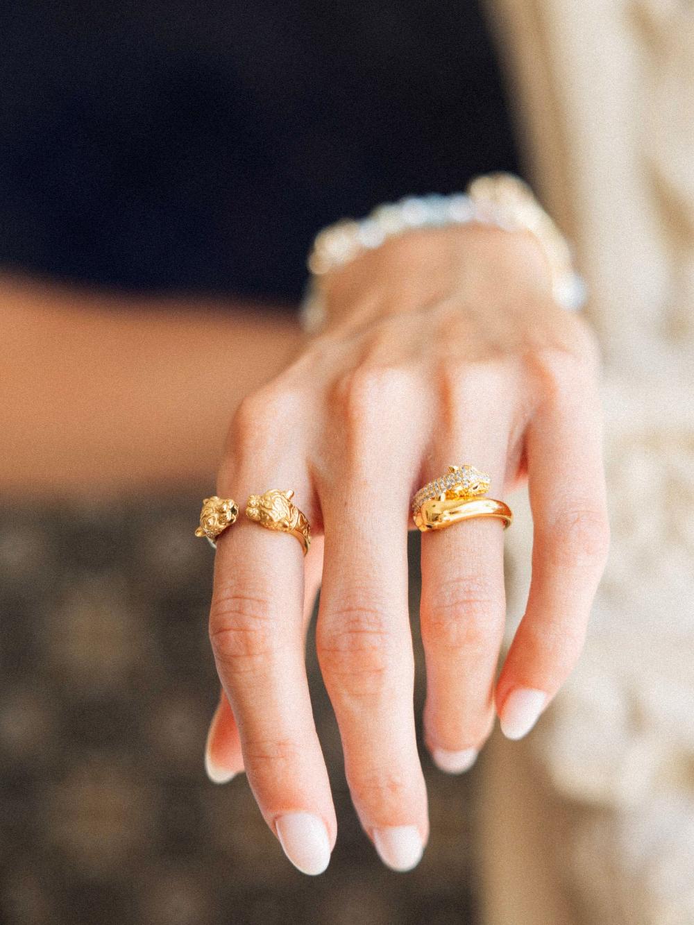 Nialaya Women's Panther Ring In Gold