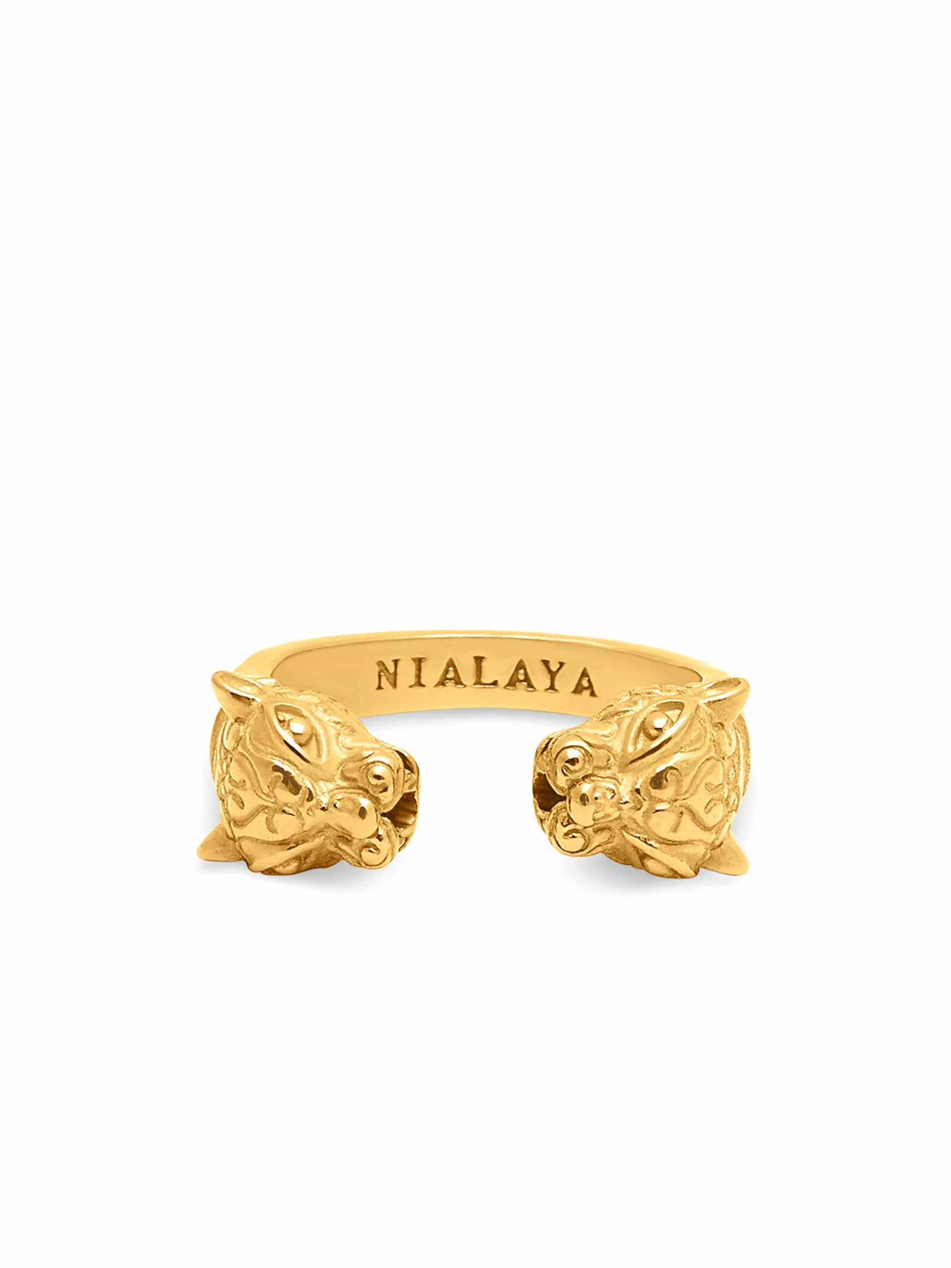 nialaya Women's Panther Ring in Gold