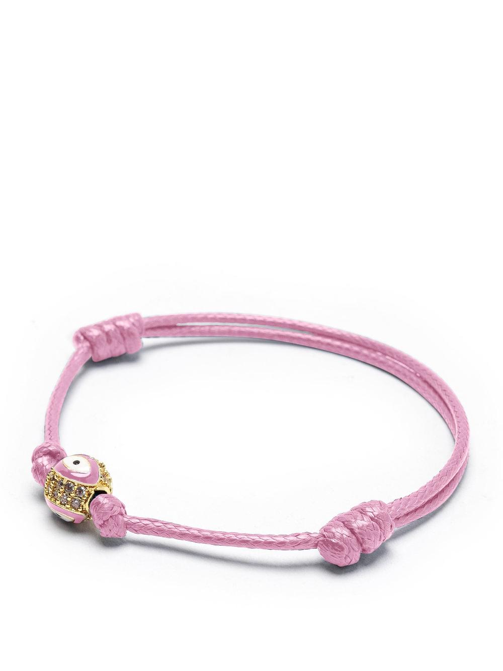 Nialaya Women's Pink Evil Eye String Bracelet