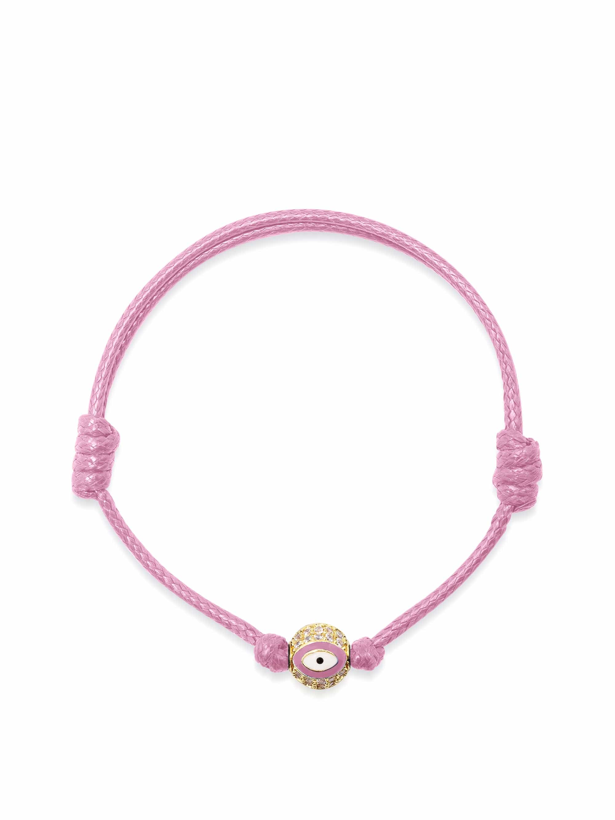 nialaya Women's Pink Evil Eye String Bracelet