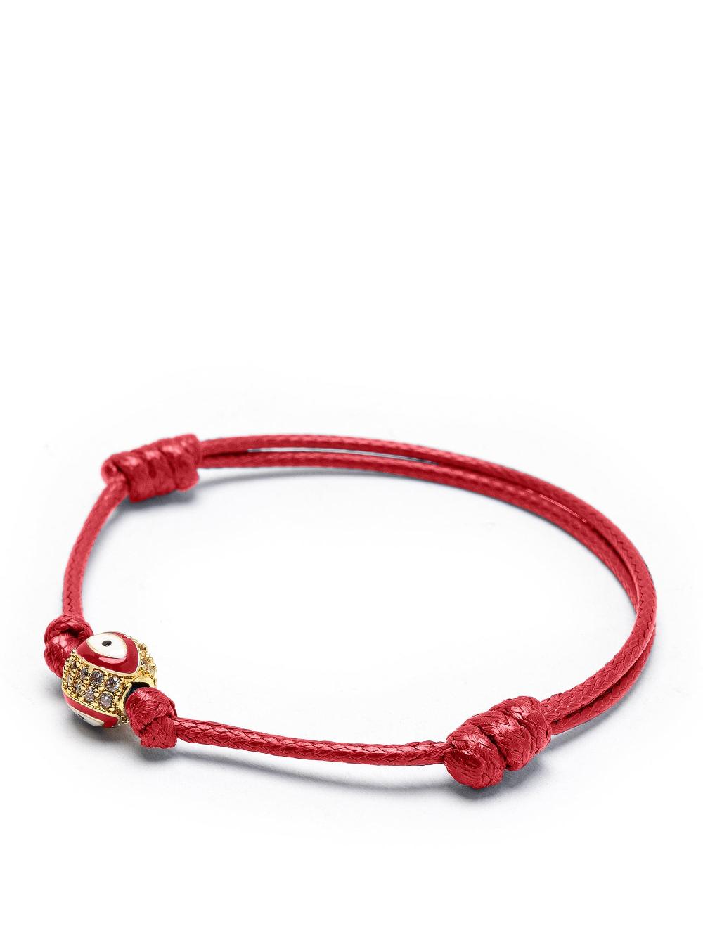 Nialaya Women's Red Evil Eye String Bracelet