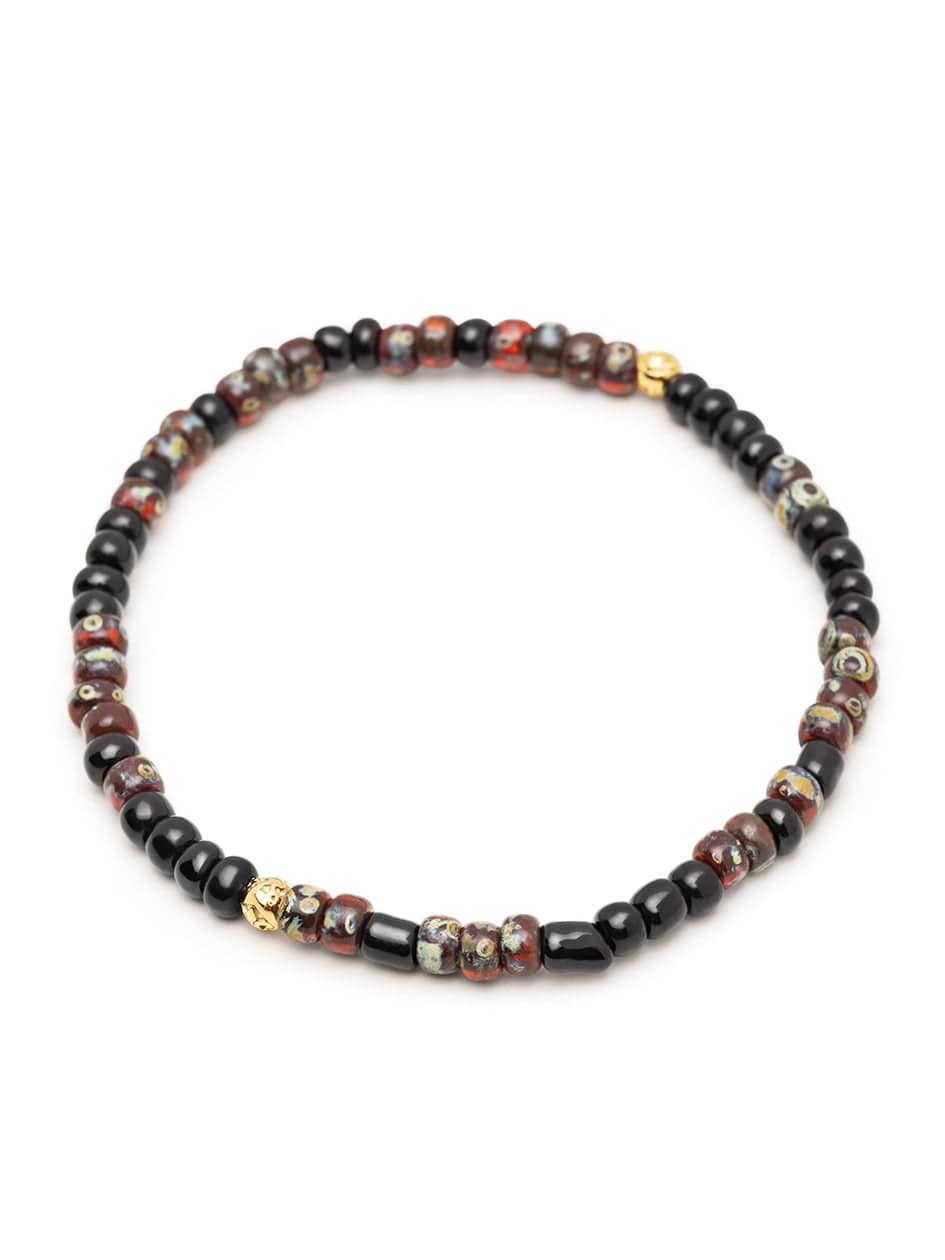Nialaya Wristband With Dark Miyuki Beads