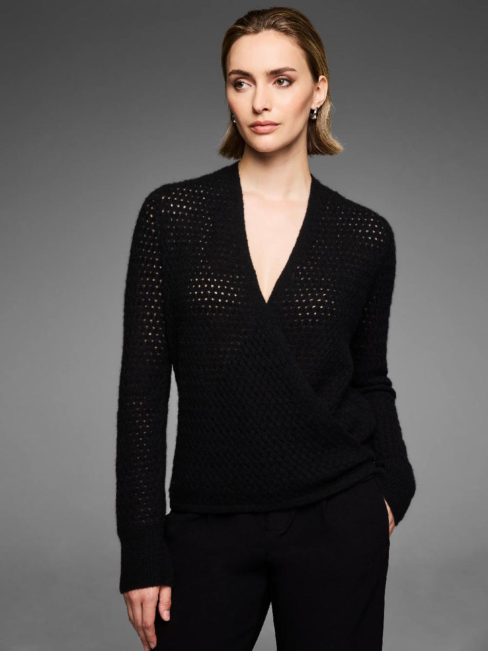 nic zoe Gold Label Cashmere Pointelle 4-Way Cardigan