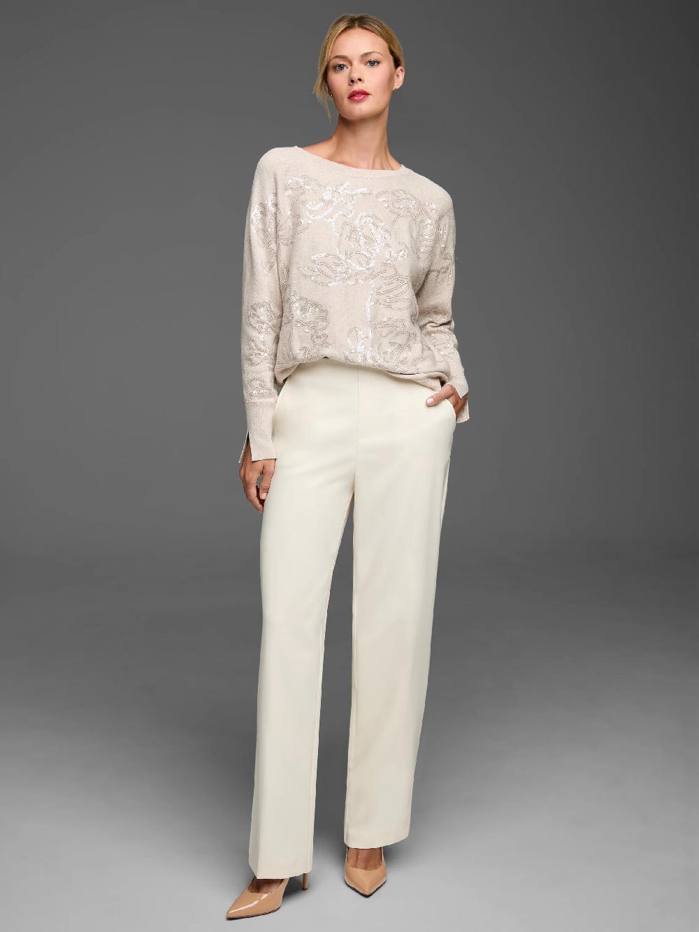 Nic Zoe Gold Label Cotton Cashmere Silk Blend Sweater