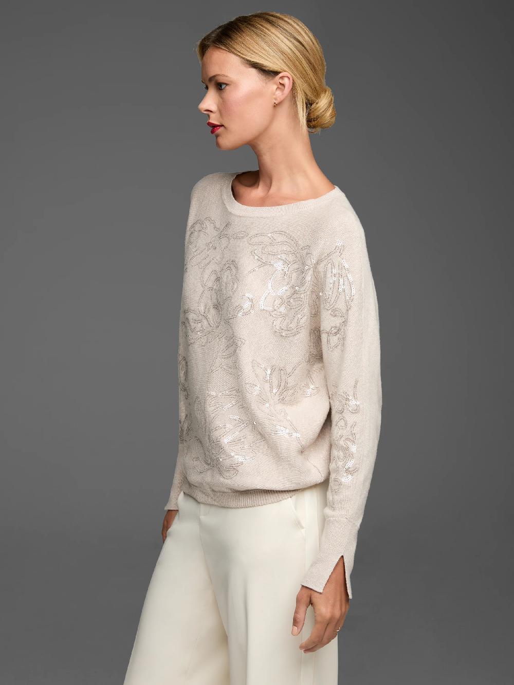 Nic Zoe Gold Label Cotton Cashmere Silk Blend Sweater