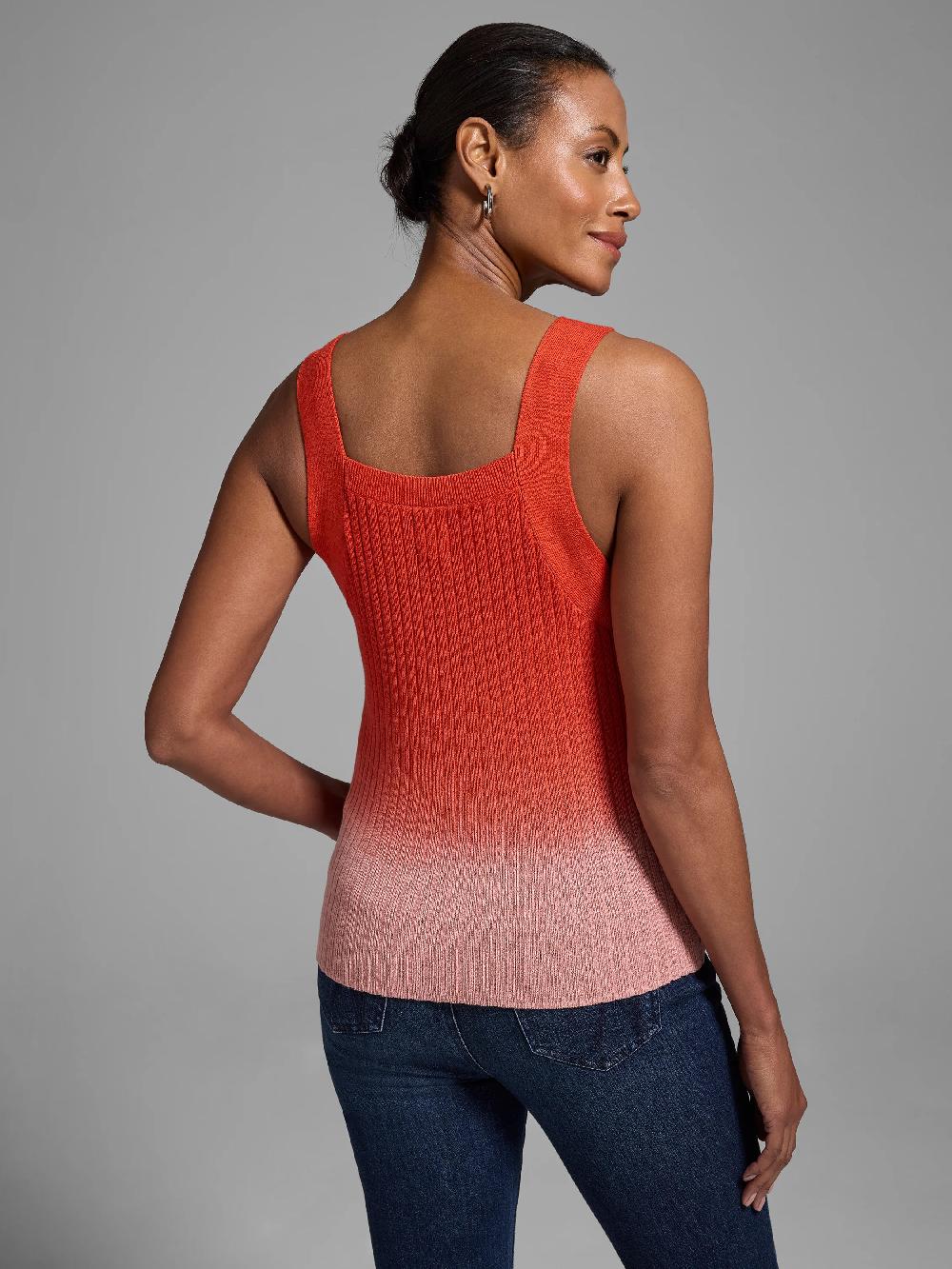 Nic Zoe Gold Label Luxe Knit Ombre Rib Sweater Tank