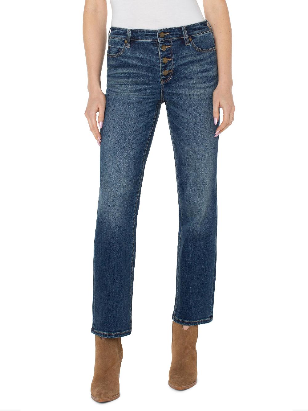 nic zoe Liverpool Kennedy Straight Jean With Buttons