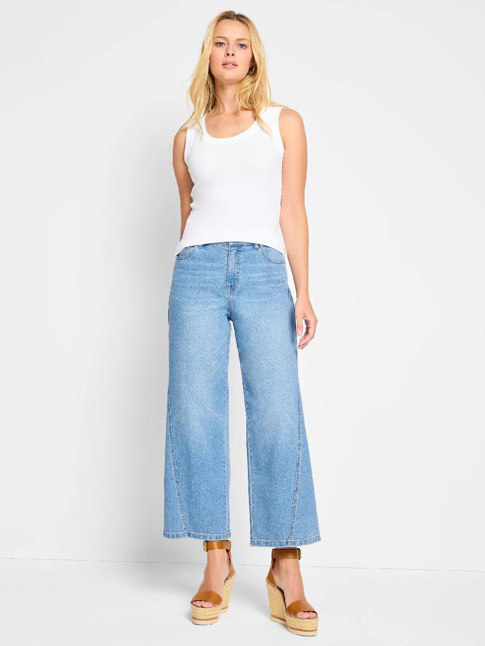 Nic Zoe 28" Forward Seam Weekend Wide Leg Jeans