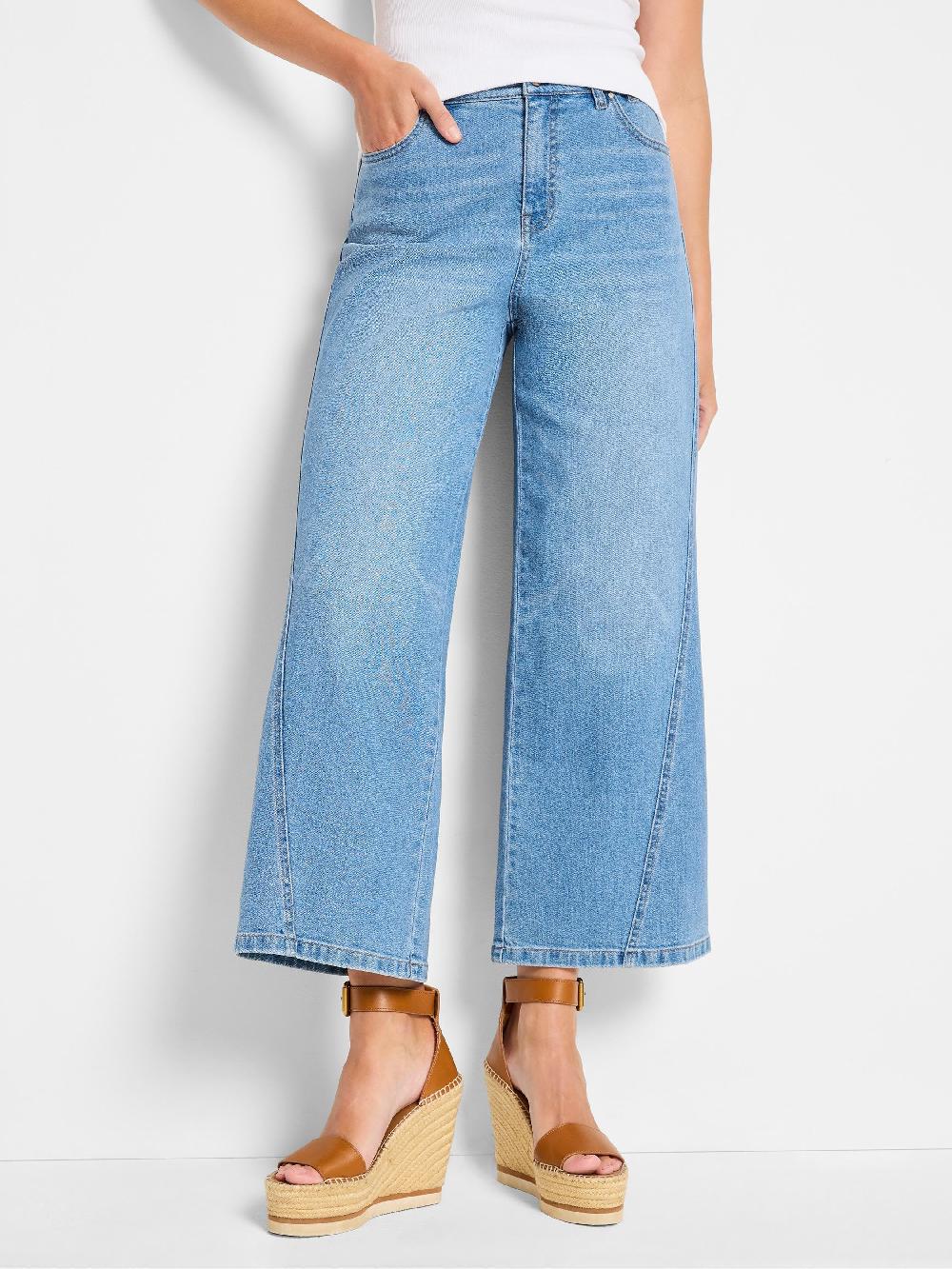 nic zoe 28" Forward Seam Weekend Wide Leg Jeans