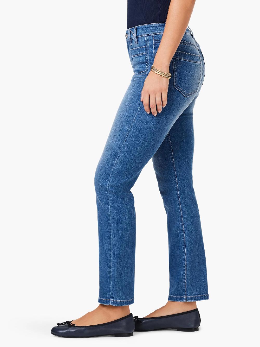 Nic Zoe 28" Mid Rise Straight Pocket Jeans
