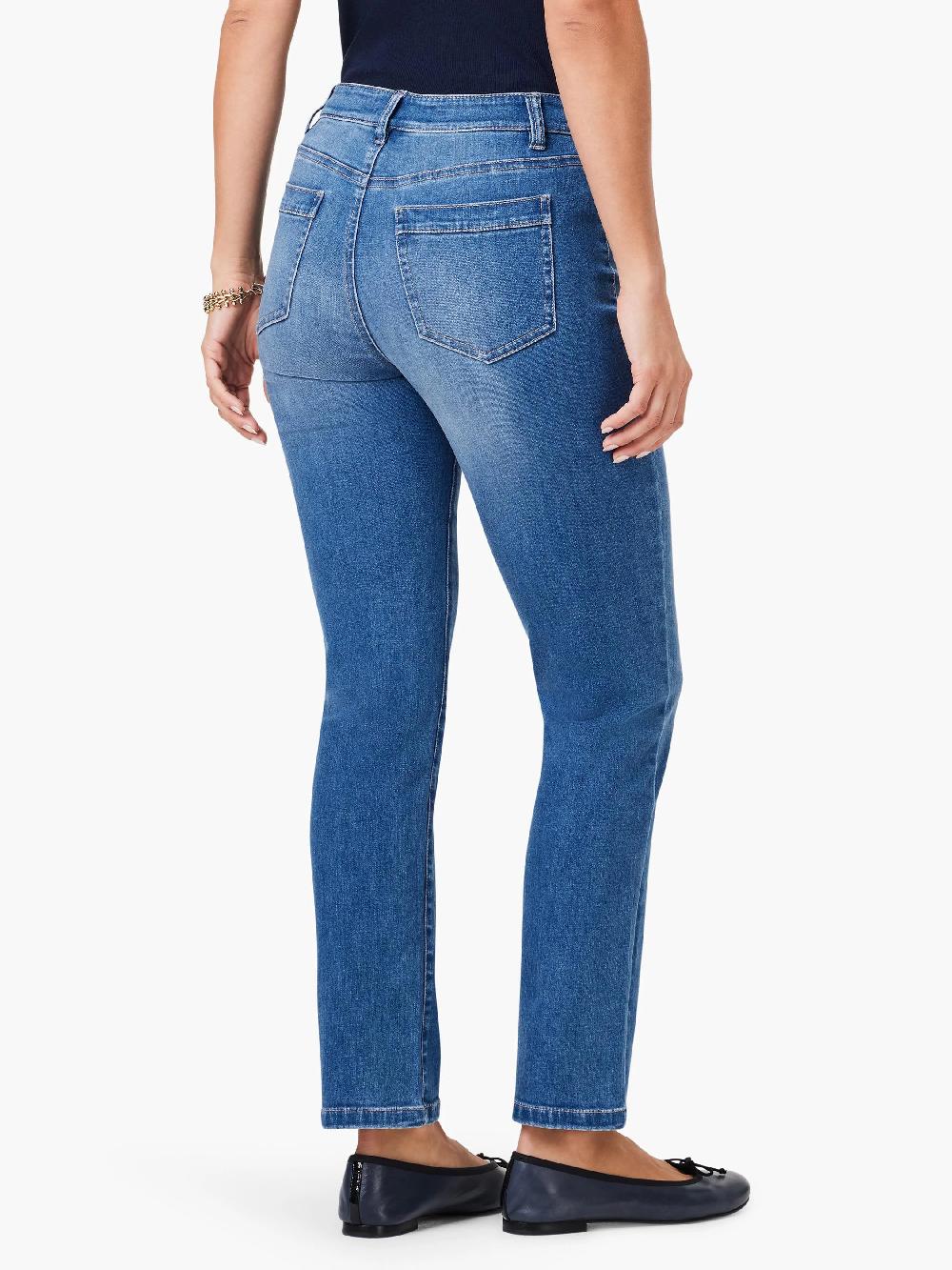 Nic Zoe 28" Mid Rise Straight Pocket Jeans