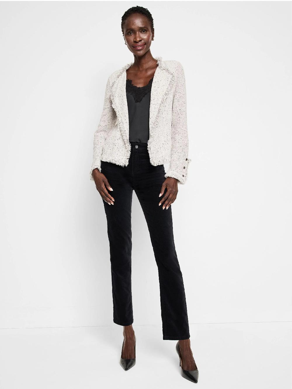 Nic Zoe 28" Velvet Straight Ankle Pant