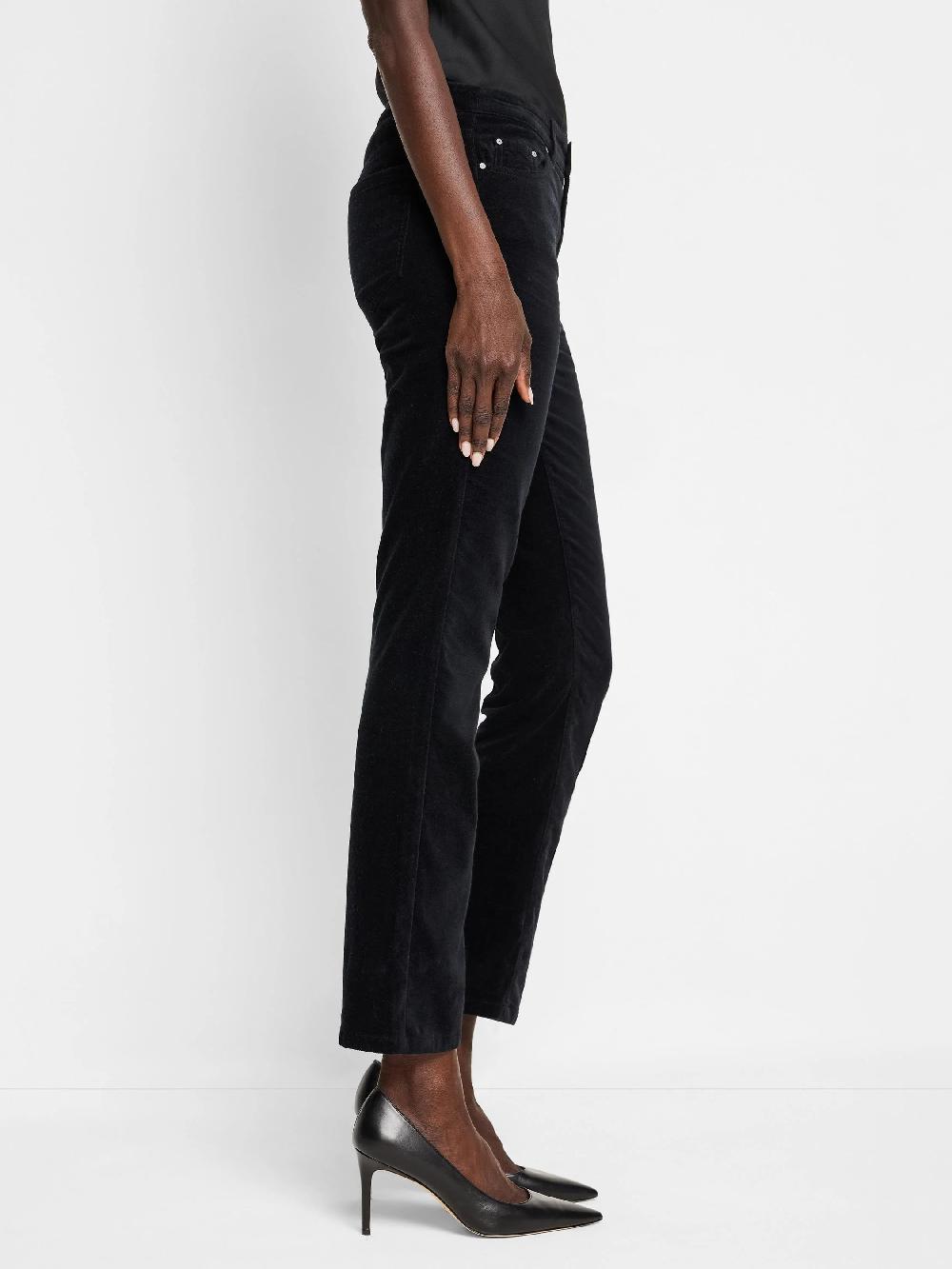 Nic Zoe 28" Velvet Straight Ankle Pant