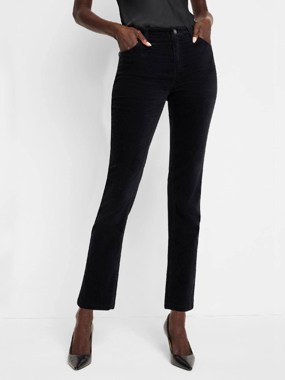 nic zoe 28" Velvet Straight Ankle Pant