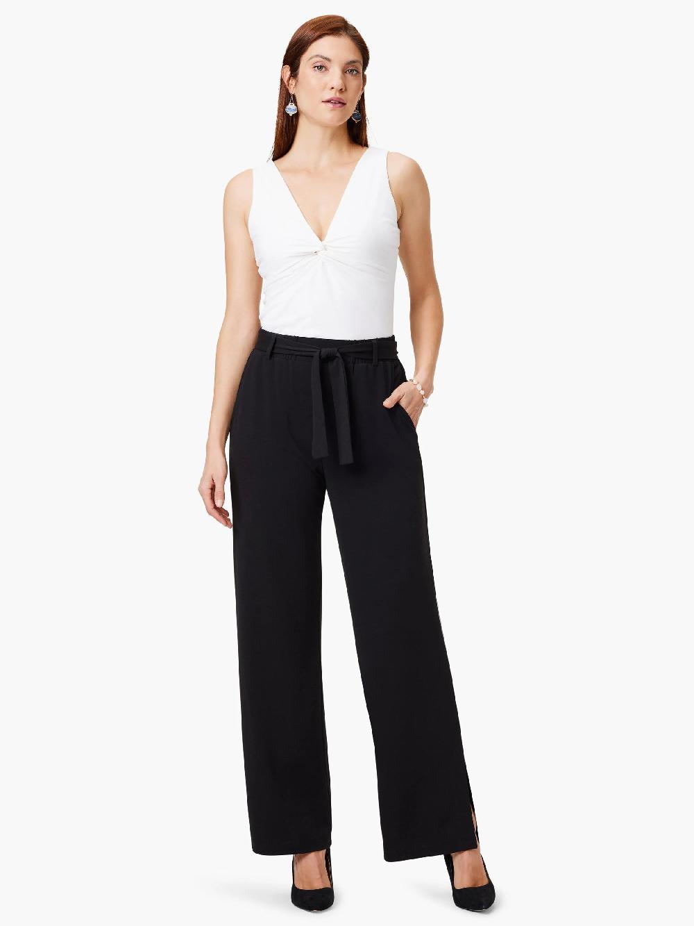 Nic Zoe 29.5" Wide Leg Polished Jersey Pant