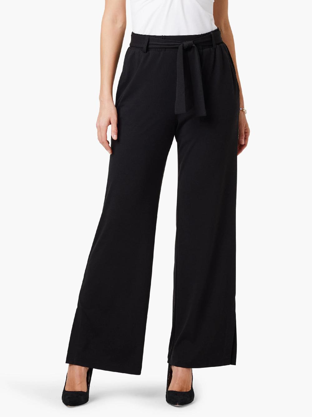 nic zoe 29.5" Wide Leg Polished Jersey Pant