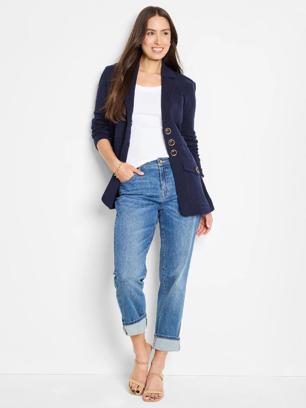 Nic Zoe 29" Mid Rise Girlfriend Jeans