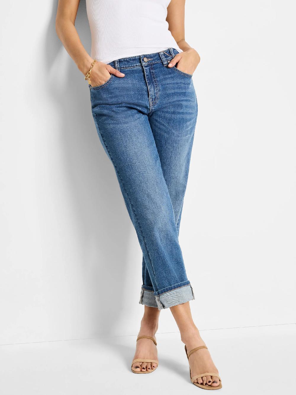 nic zoe 29" Mid Rise Girlfriend Jeans