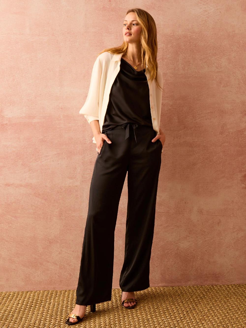 Nic Zoe 30.5" Crepe Wide Leg Pant