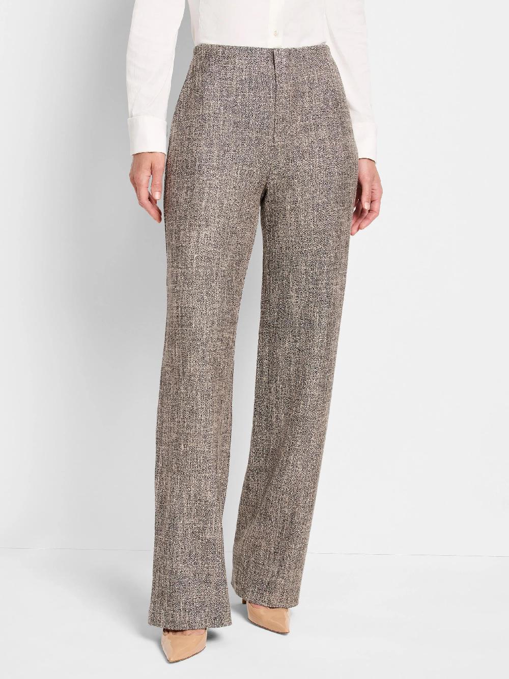 nic zoe 30.5" Lenox Wide Leg Tweed Pant