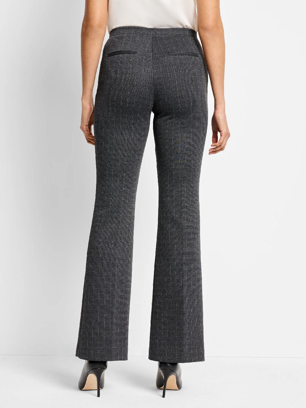 Nic Zoe 30.5" Pinstripe Knit Bootcut Pant