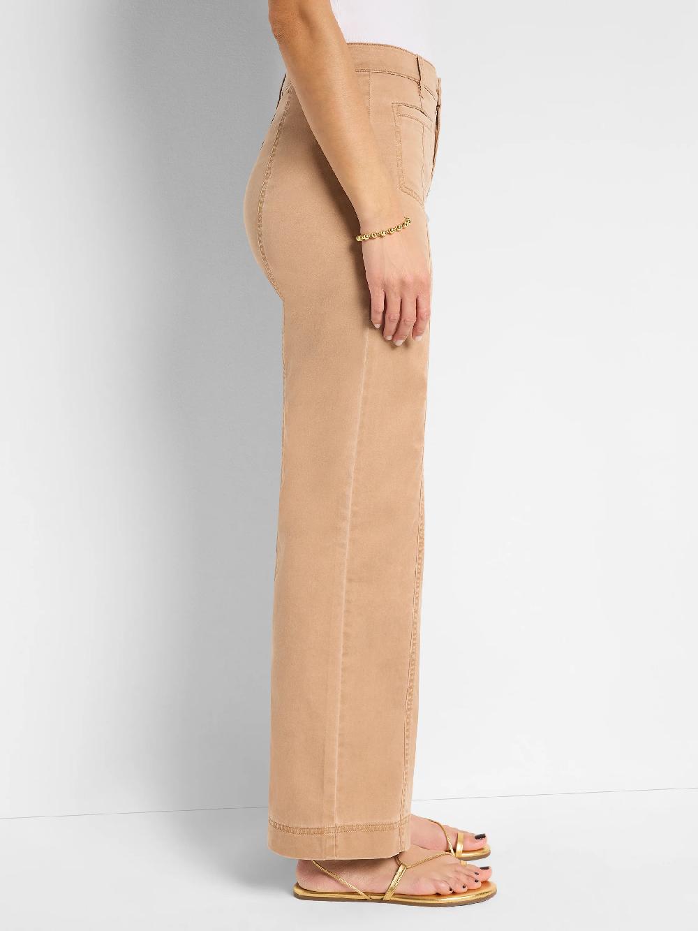 Nic Zoe 31" Cotton Sateen Wide Leg Pant