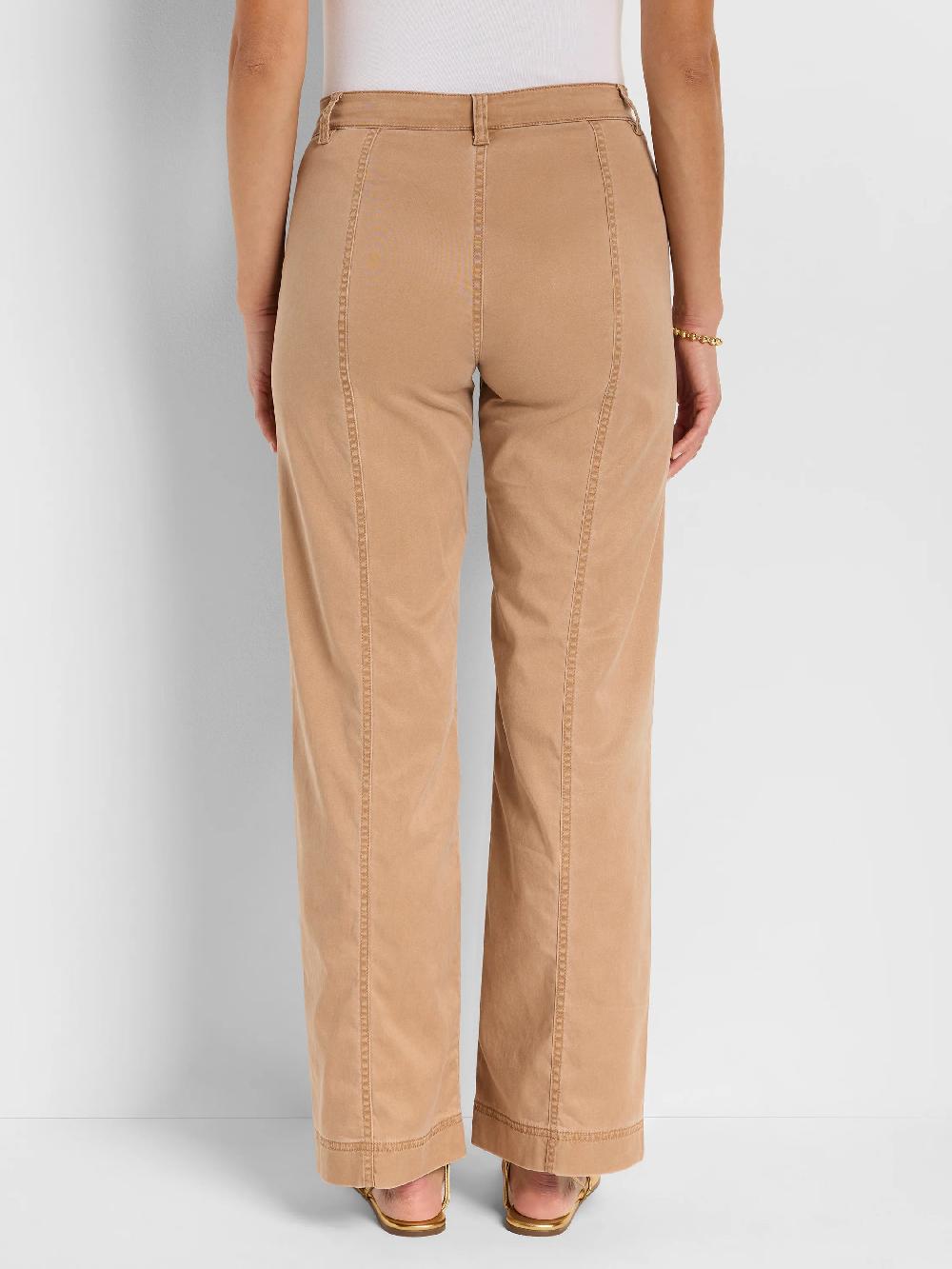 Nic Zoe 31" Cotton Sateen Wide Leg Pant