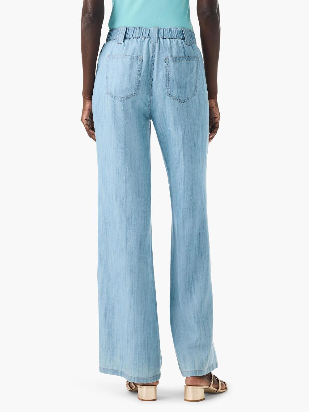 Nic Zoe 31" Drapey Denim Wide Leg Jeans