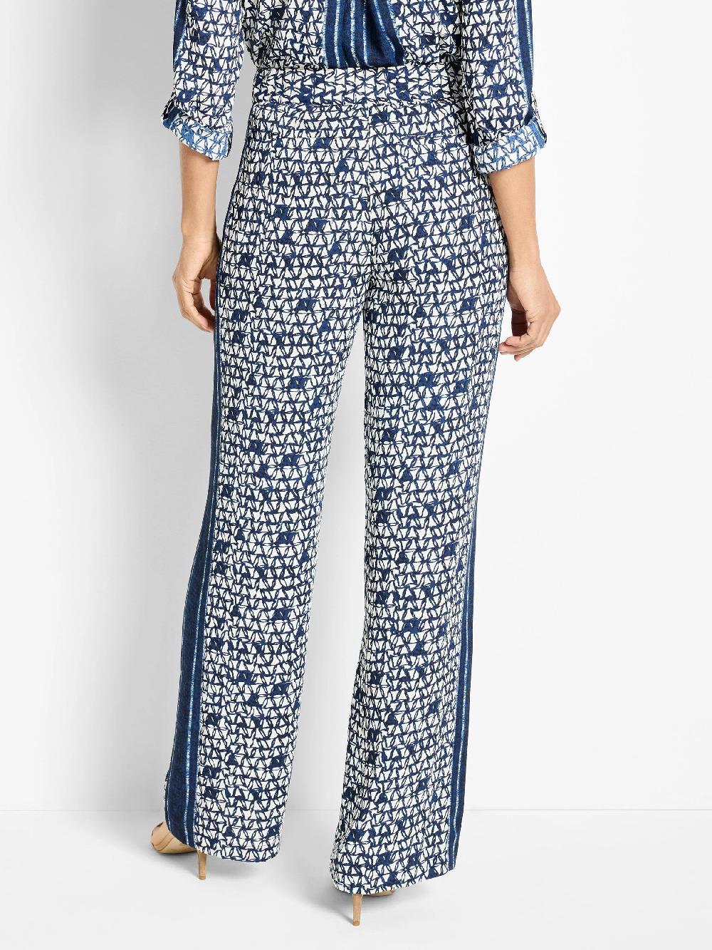 Nic Zoe 31" Etched Angles Wide-Leg Pant
