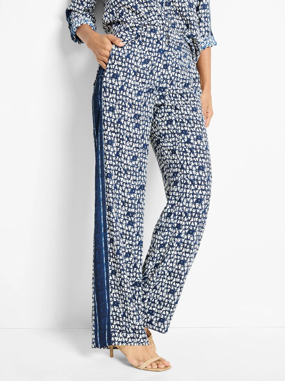 nic zoe 31" Etched Angles Wide-Leg Pant