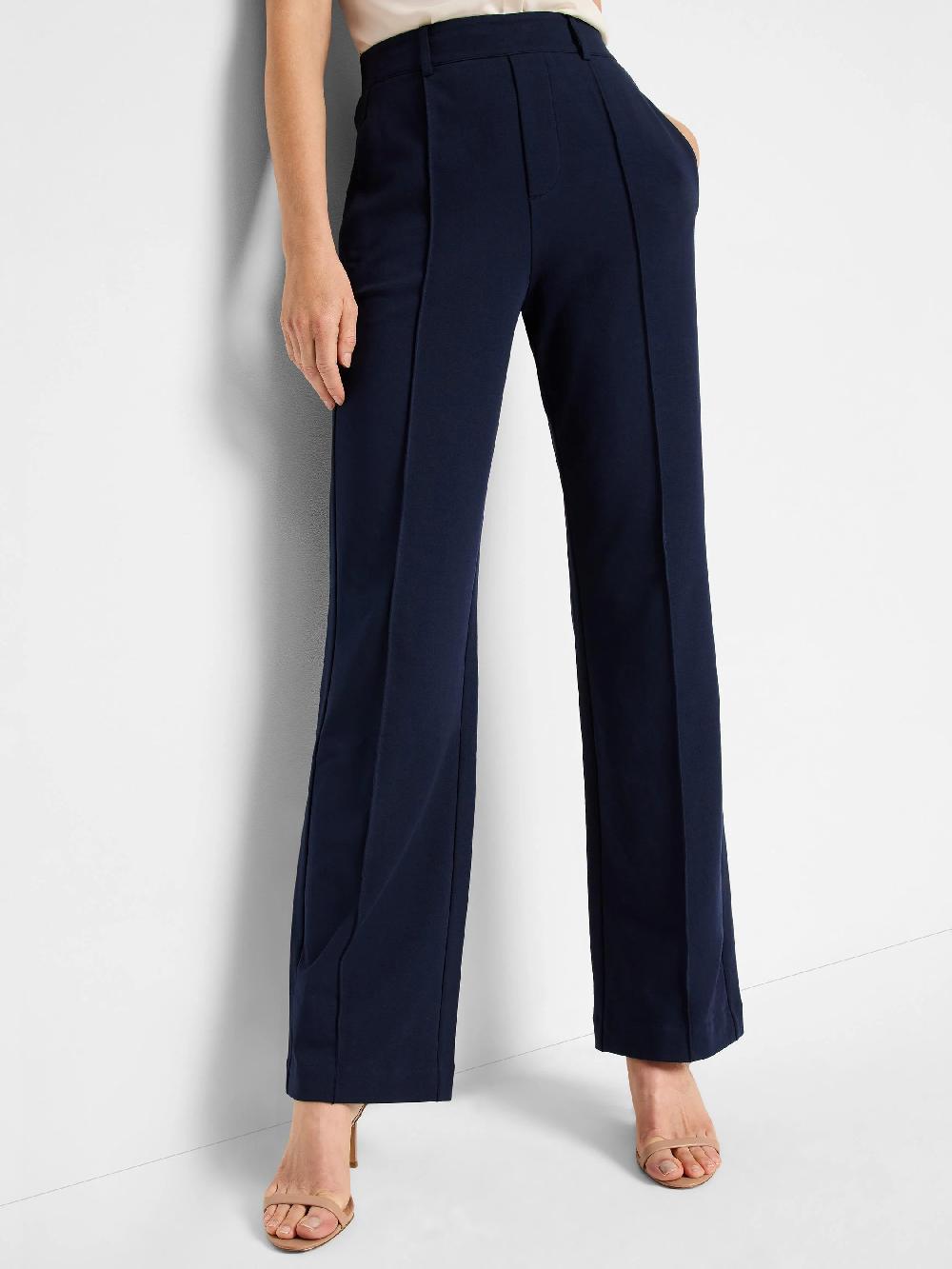 nic zoe 31" Knit Wide Leg Pleated Pant