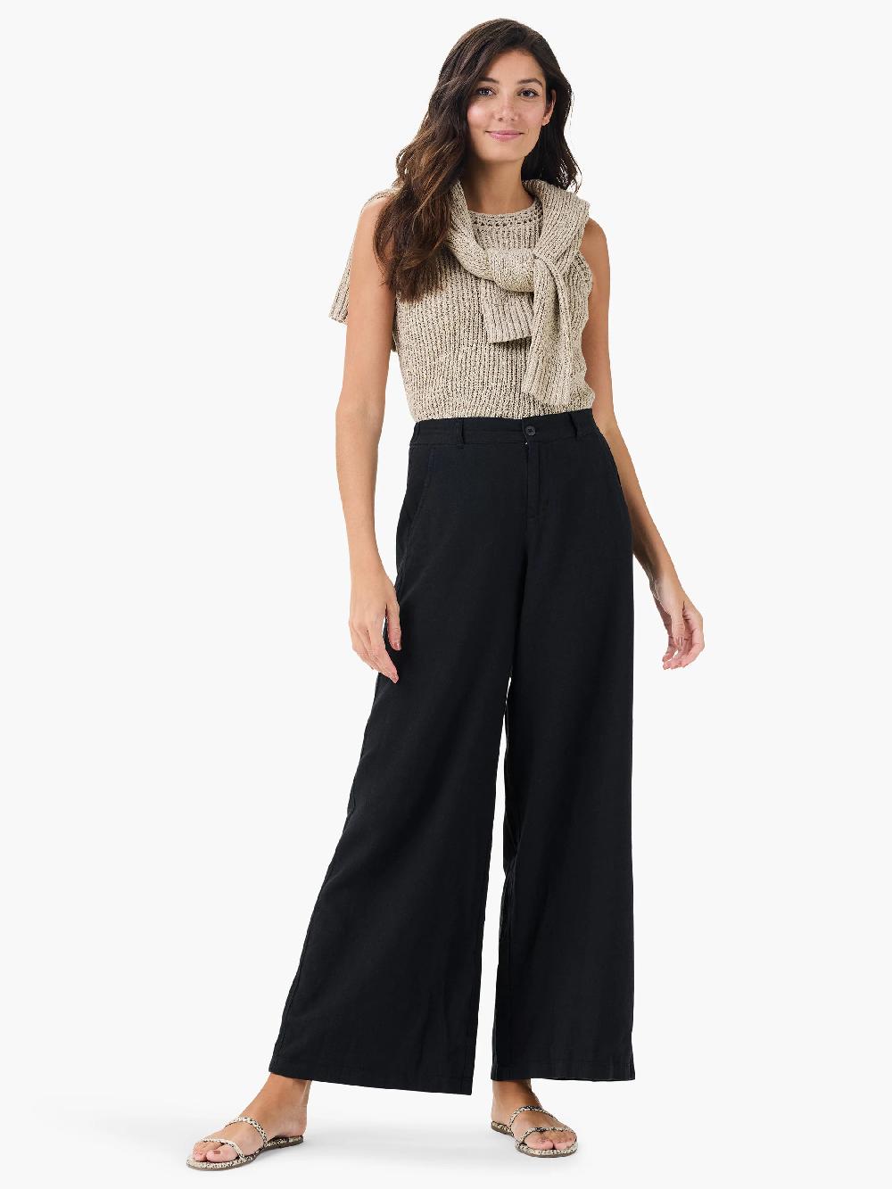 Nic Zoe 31" Rumba Linen Wide Leg Trouser
