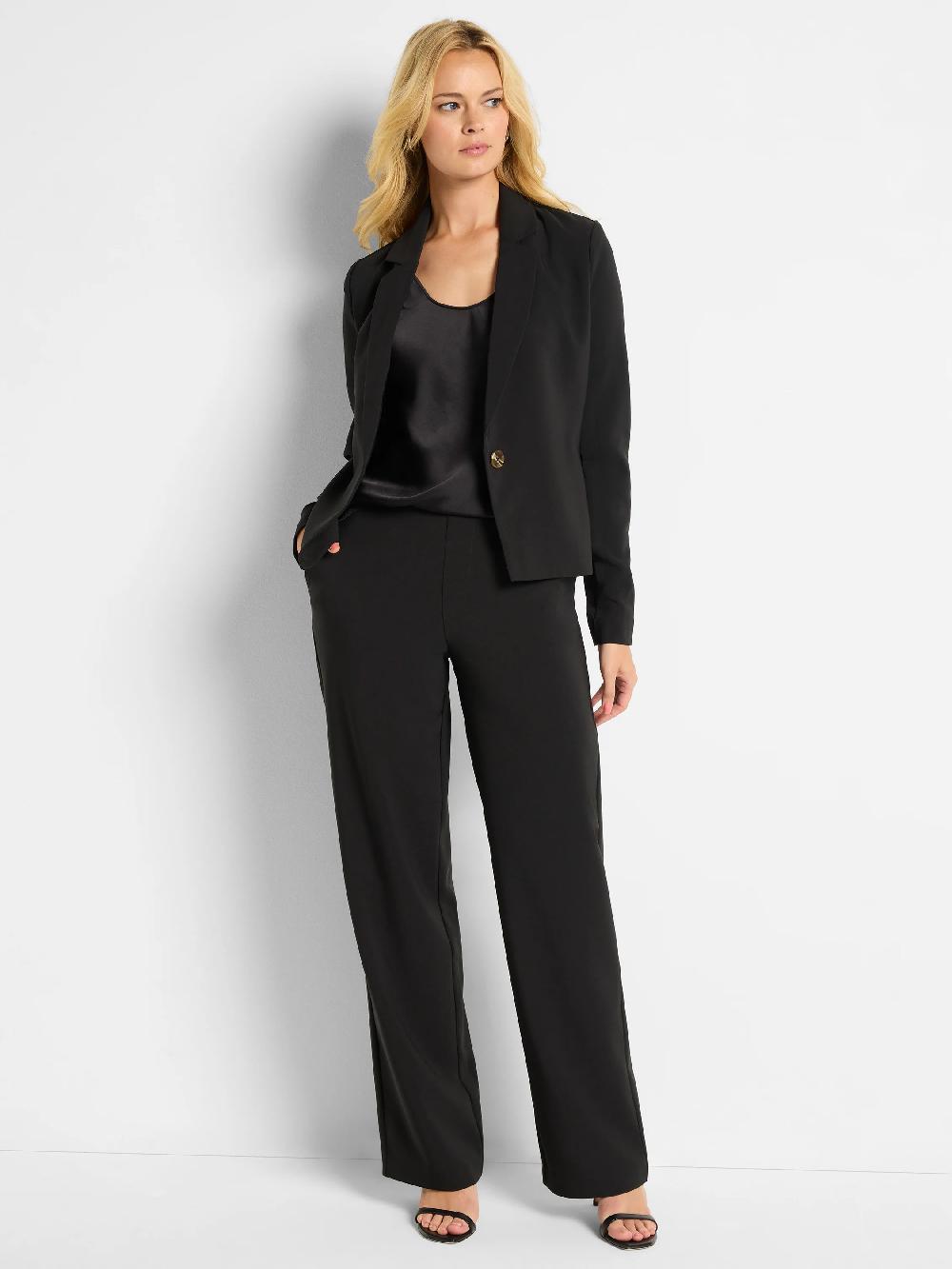 Nic Zoe 31" Stretch Knit Lenox Wide-Leg Pant