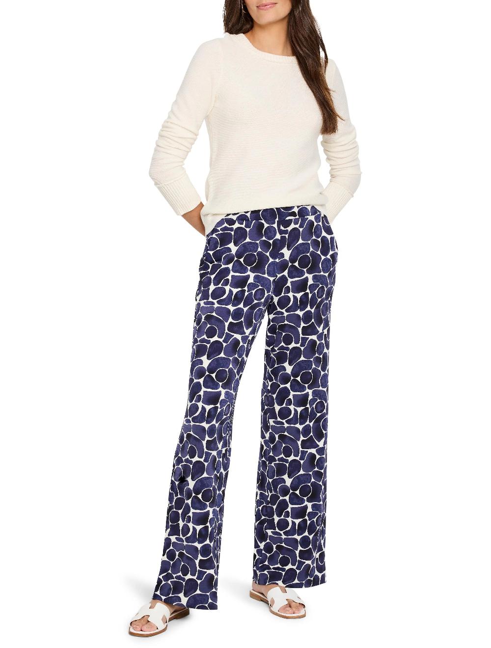 Nic Zoe 31" Wide Leg Geo Pebble Pant