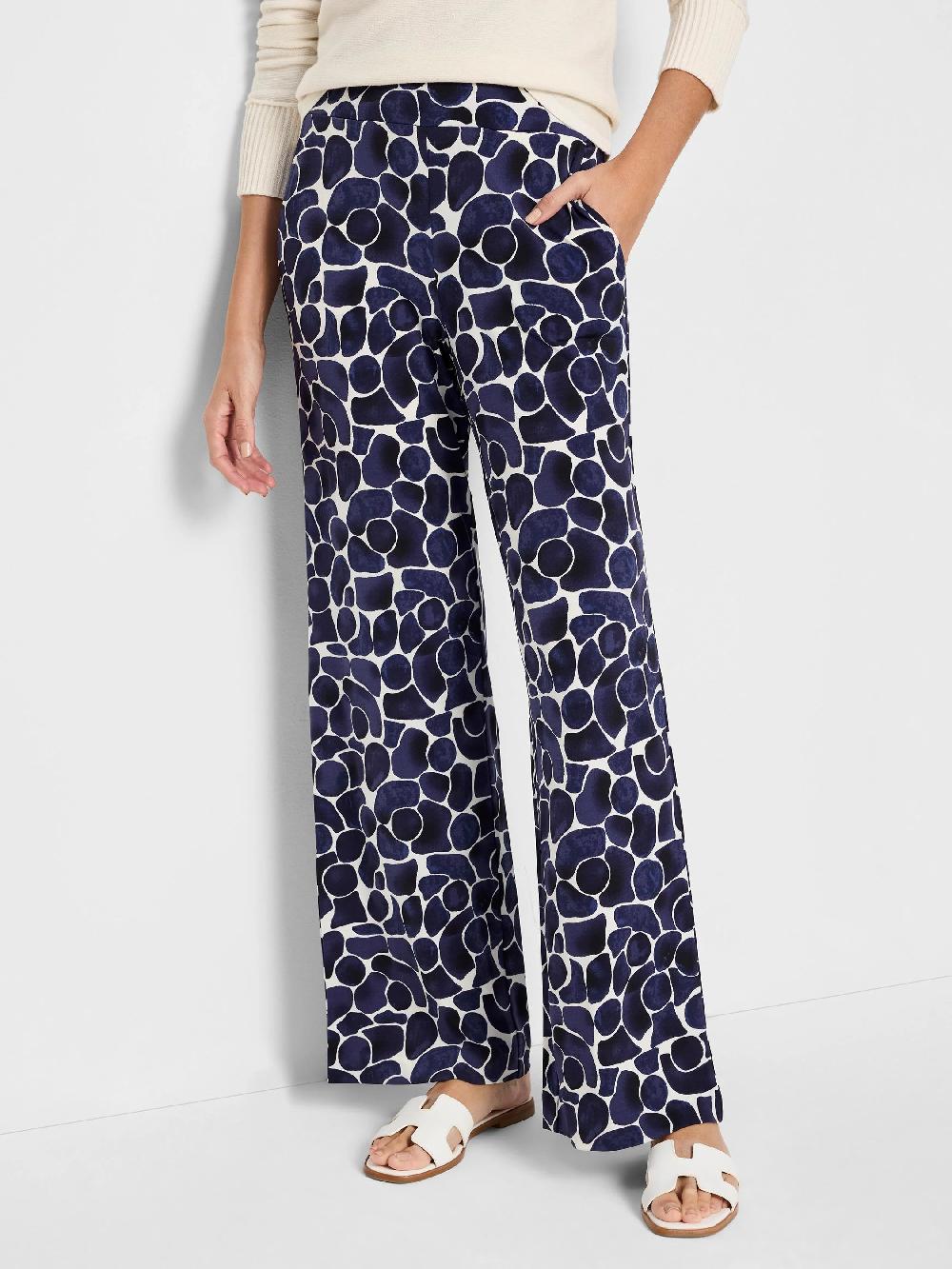 nic zoe 31" Wide Leg Geo Pebble Pant