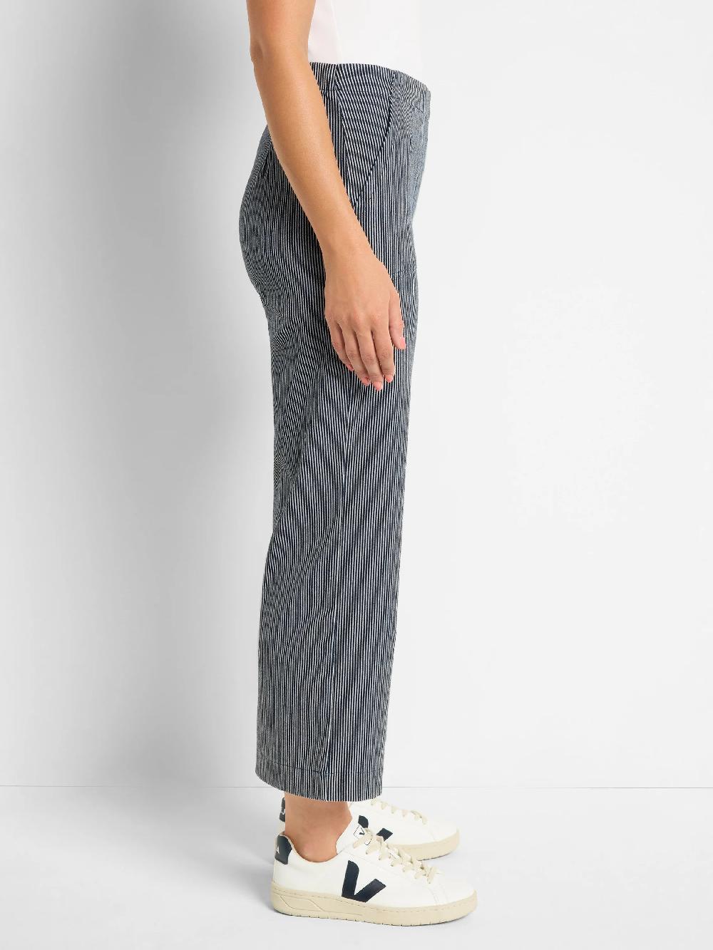 Nic Zoe All Day Stripe Wide-Leg Jeans