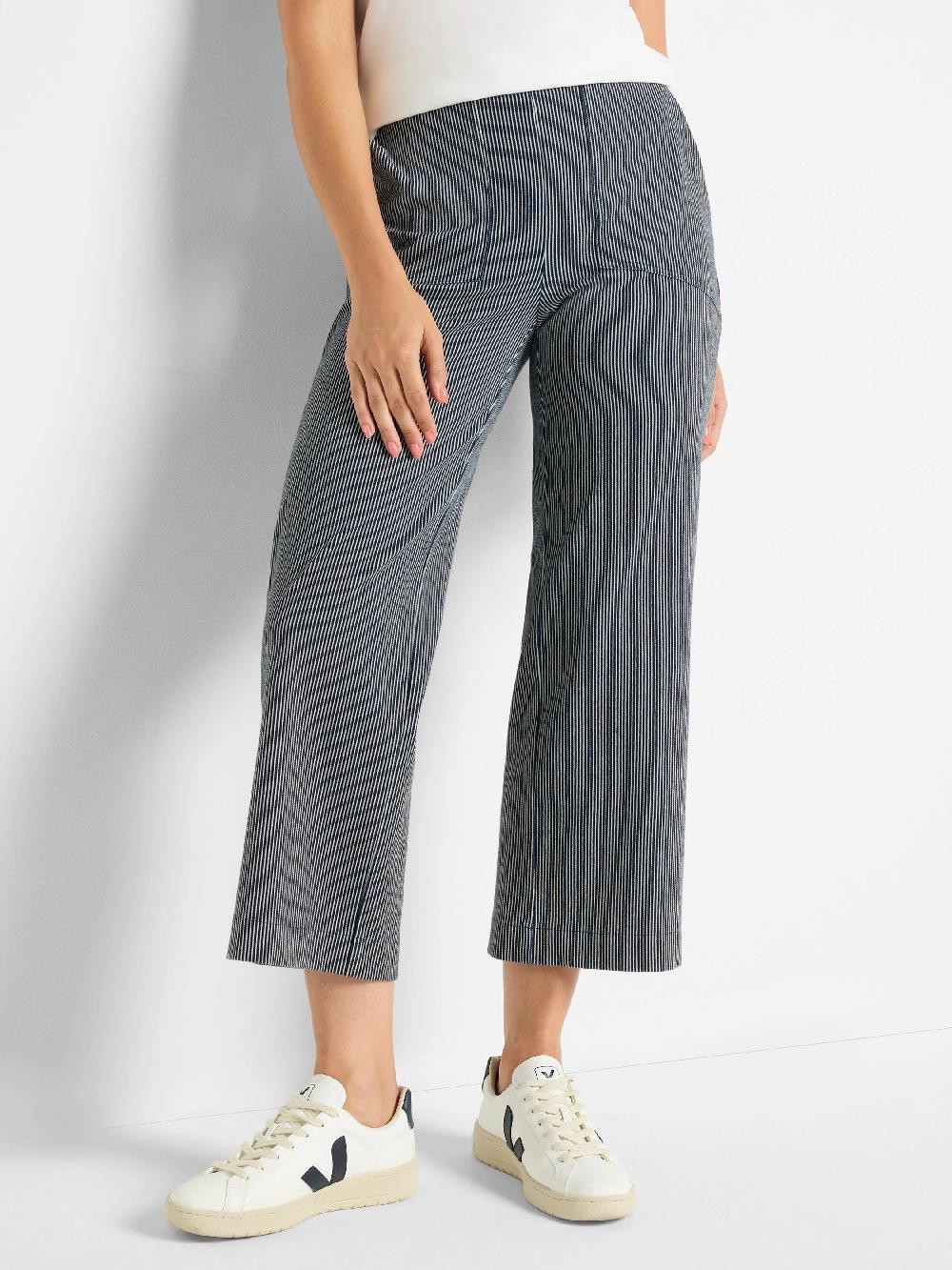 nic zoe All Day Stripe Wide-Leg Jeans